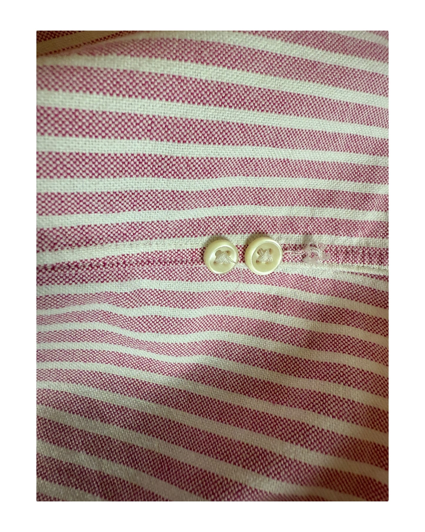Polo Ralph Lauren Oxfordhemd rosa weiß gestreift Größe L