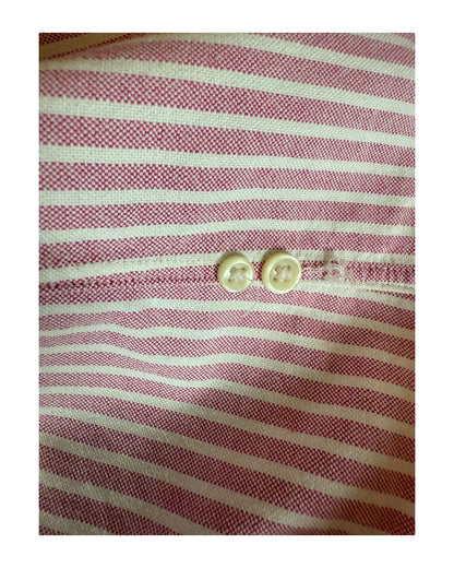 Polo Ralph Lauren Oxfordhemd rosa weiß gestreift Größe L