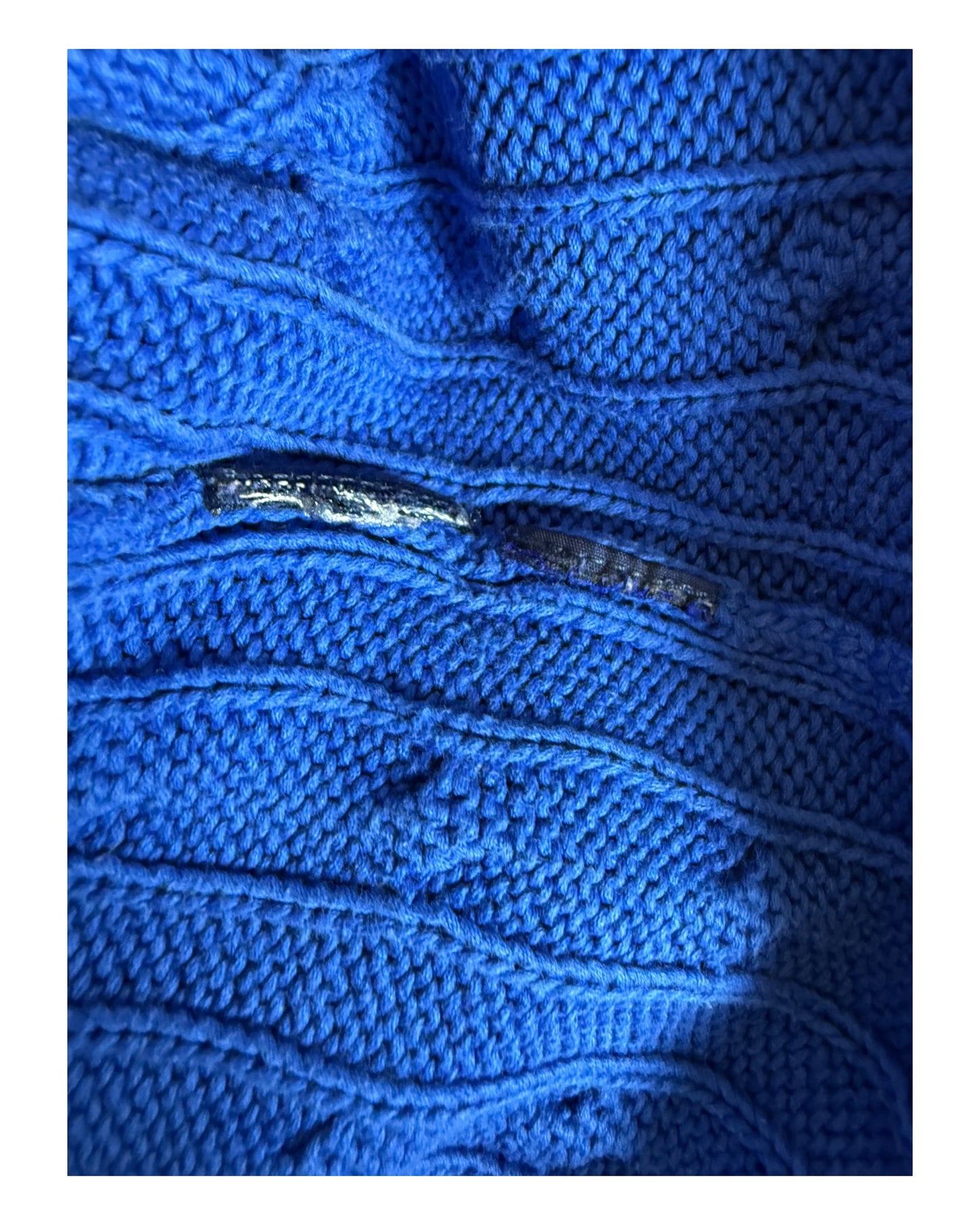 Polo Ralph Lauren Zopfmuster Pullover blau Größe M