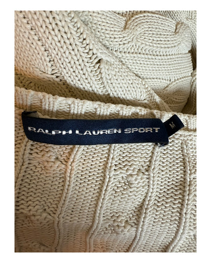 Polo Ralph Lauren Zopfmuster Pullover creme Größe M