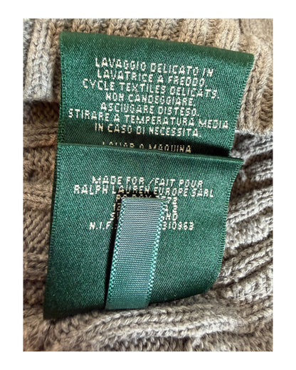Polo Ralph Lauren Zopfmuster Pullover grau Größe S