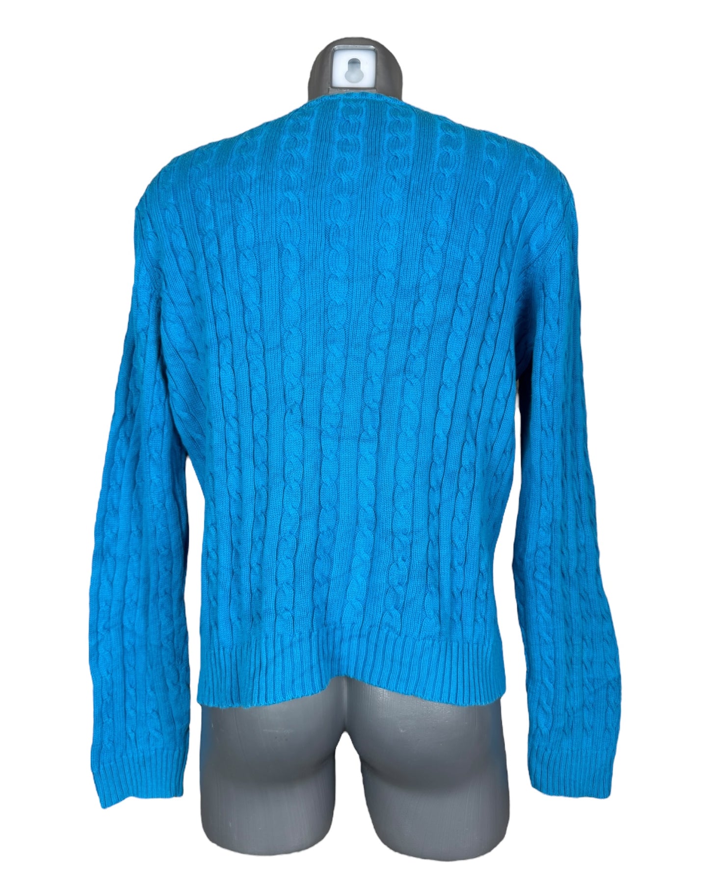 Polo Ralph Lauren Zopfmuster Pullover blau Größe L