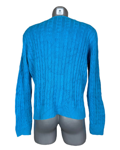 Polo Ralph Lauren Zopfmuster Pullover blau Größe L