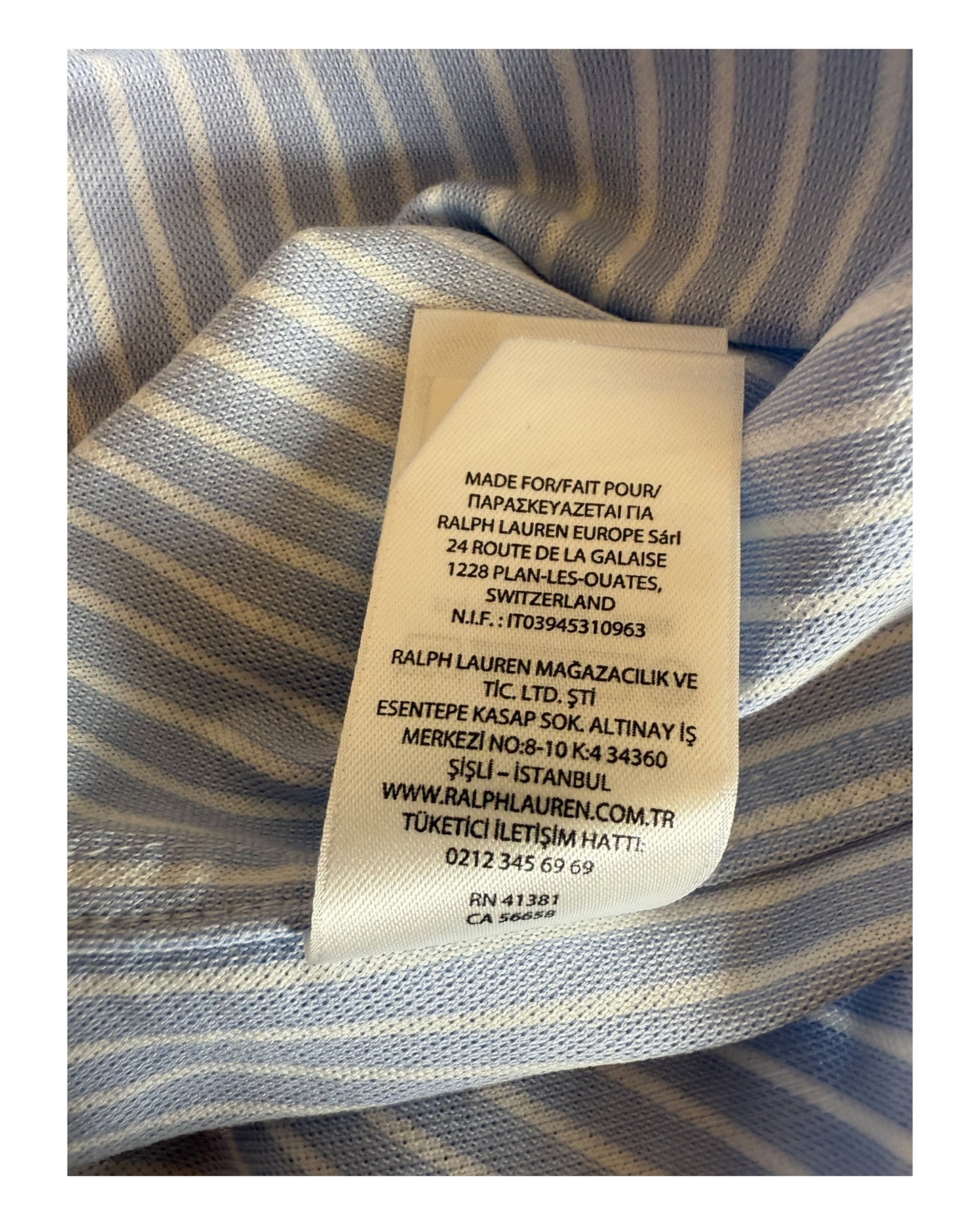 Polo Ralph Lauren Knit Oxfordhemd hellblau weiß gestreift Größe M