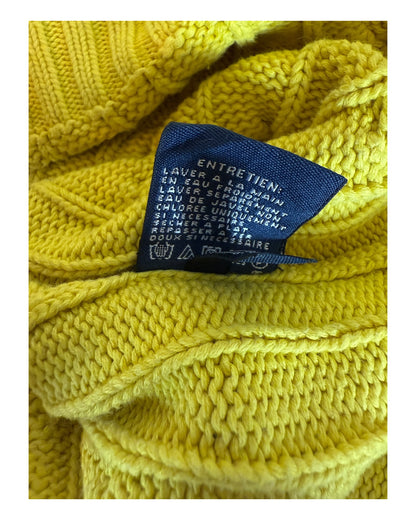 Polo Ralph Lauren Zopfmuster Pullover gelb Größe S
