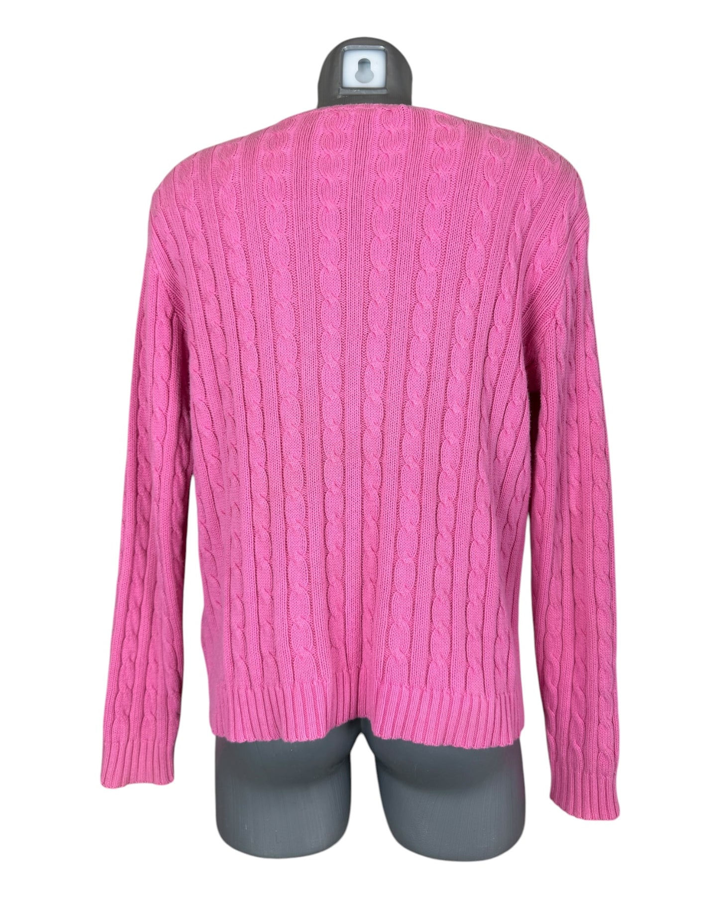 Polo Ralph Lauren Zopfmuster Pullover pink Größe L
