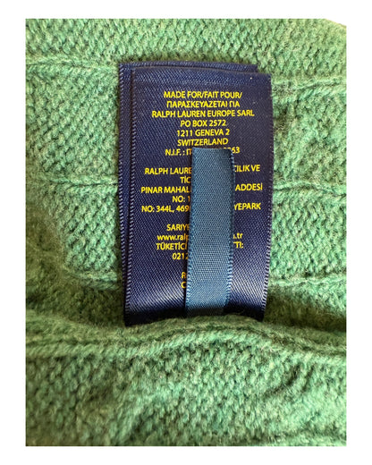 Polo Ralph Lauren Zopfmuster Pullover grün Größe S