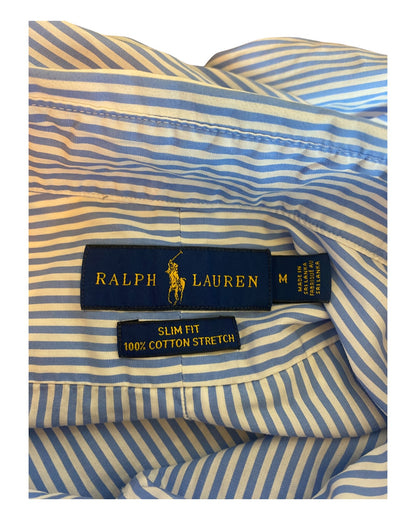 Polo Ralph Lauren Hemd blau weiß gestreift Größe M