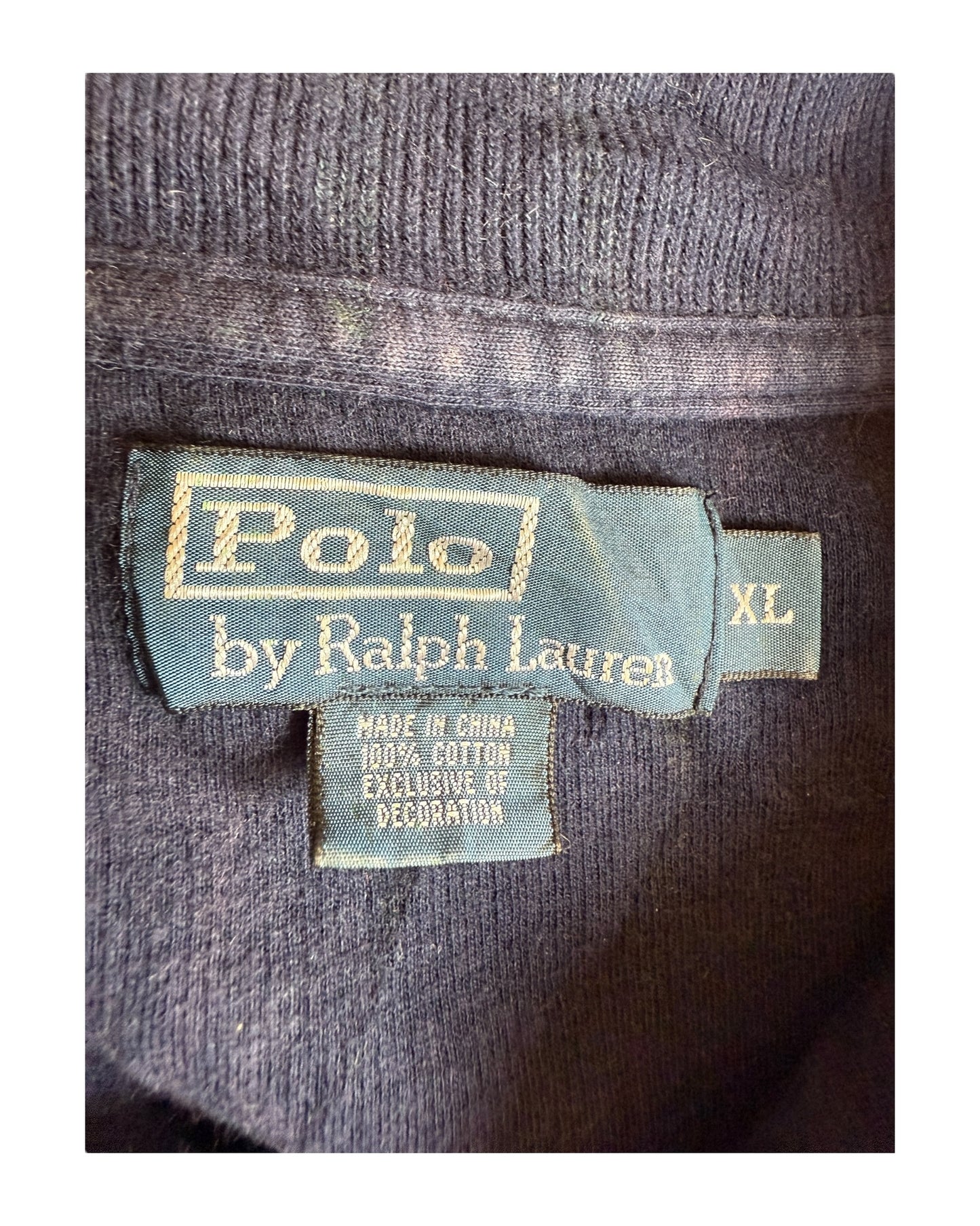 Polo Ralph Lauren Half Zip Pullover marineblau Größe XL