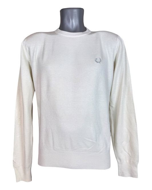 Fred Perry Pullover weiß Größe M