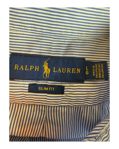 Polo Ralph Lauren Hemd blau weiß gestreift Größe L