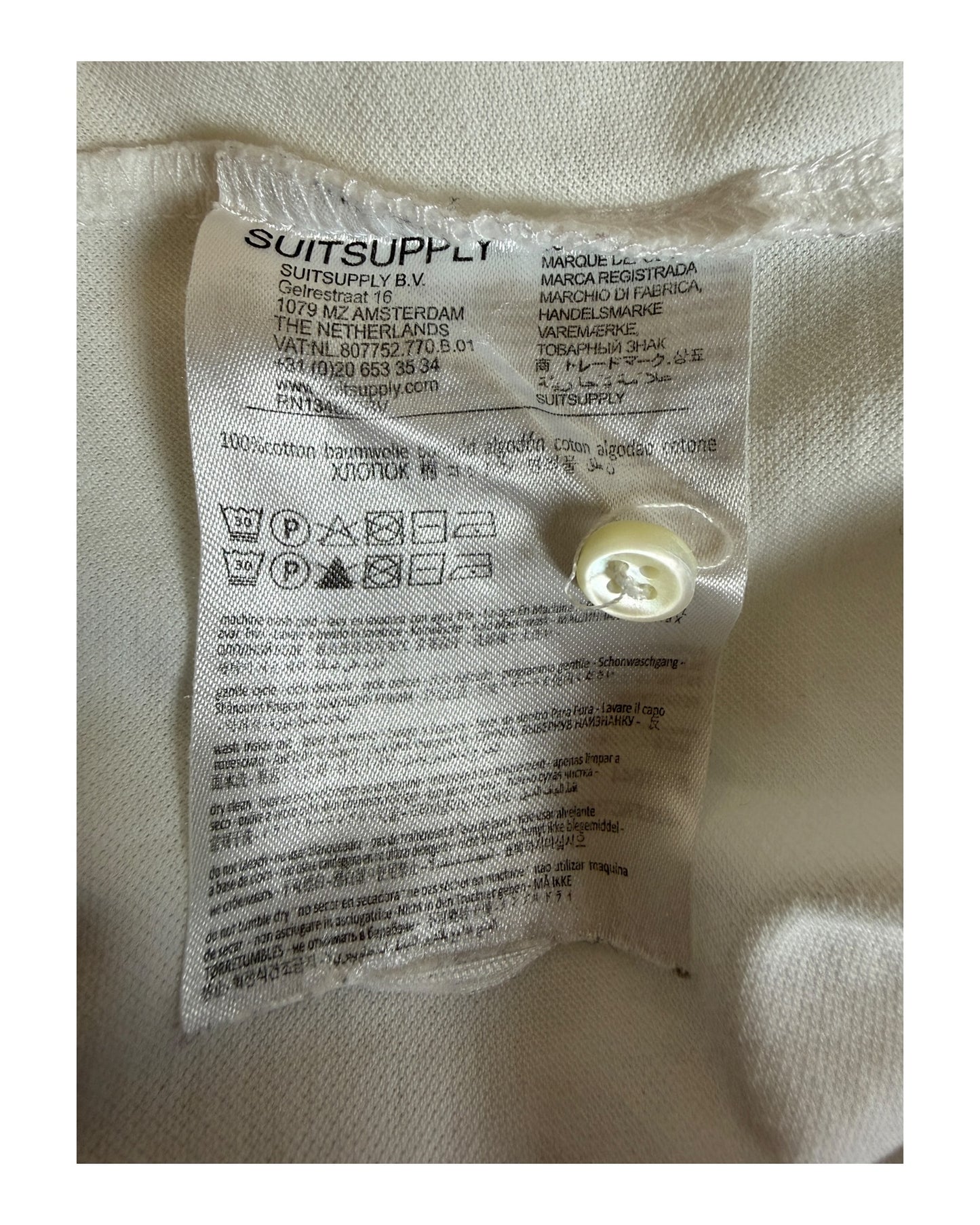 Suit Supply Poloshirt weiß Größe M