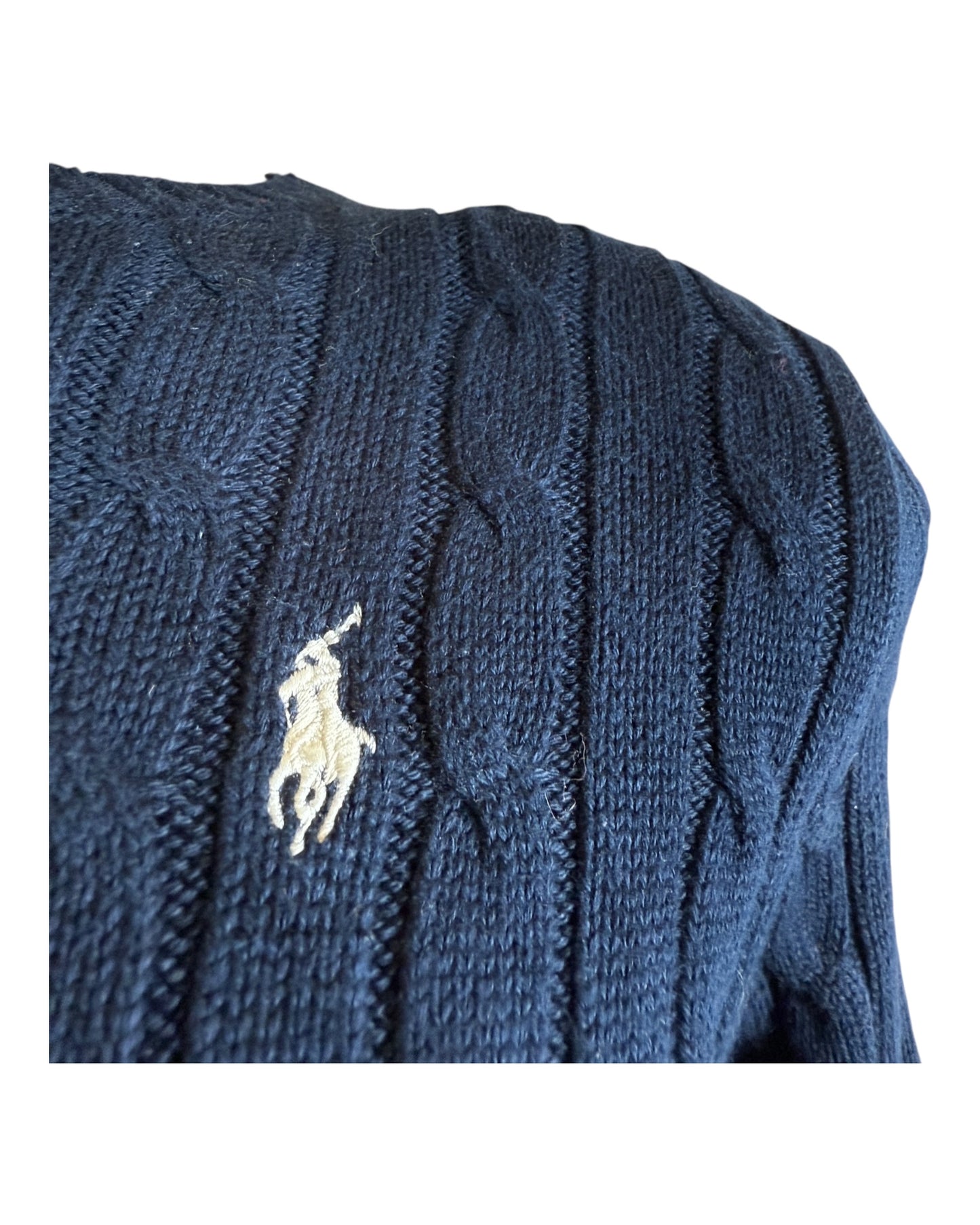 Polo Ralph Lauren Zopfmuster Pullover marineblau Größe S