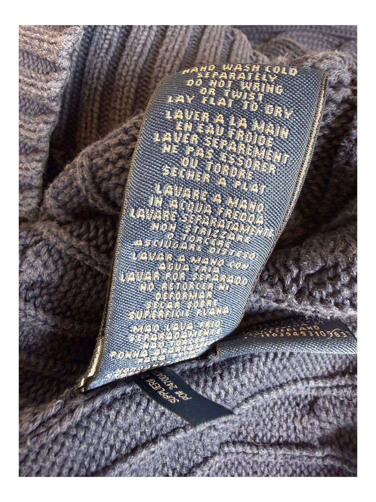 Polo Ralph Lauren Zopfmuster Pullover marineblau Größe M