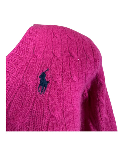 Polo Ralph Lauren Zopfmuster Pullover pink Größe S
