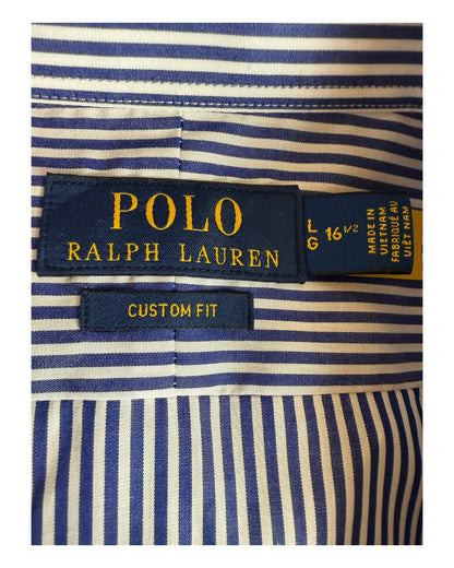 Polo Ralph Lauren Hemd blau weiß gestreift Größe L