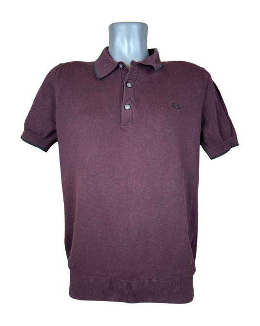 Fred Perry Poloshirt bordeauxrot Größe M