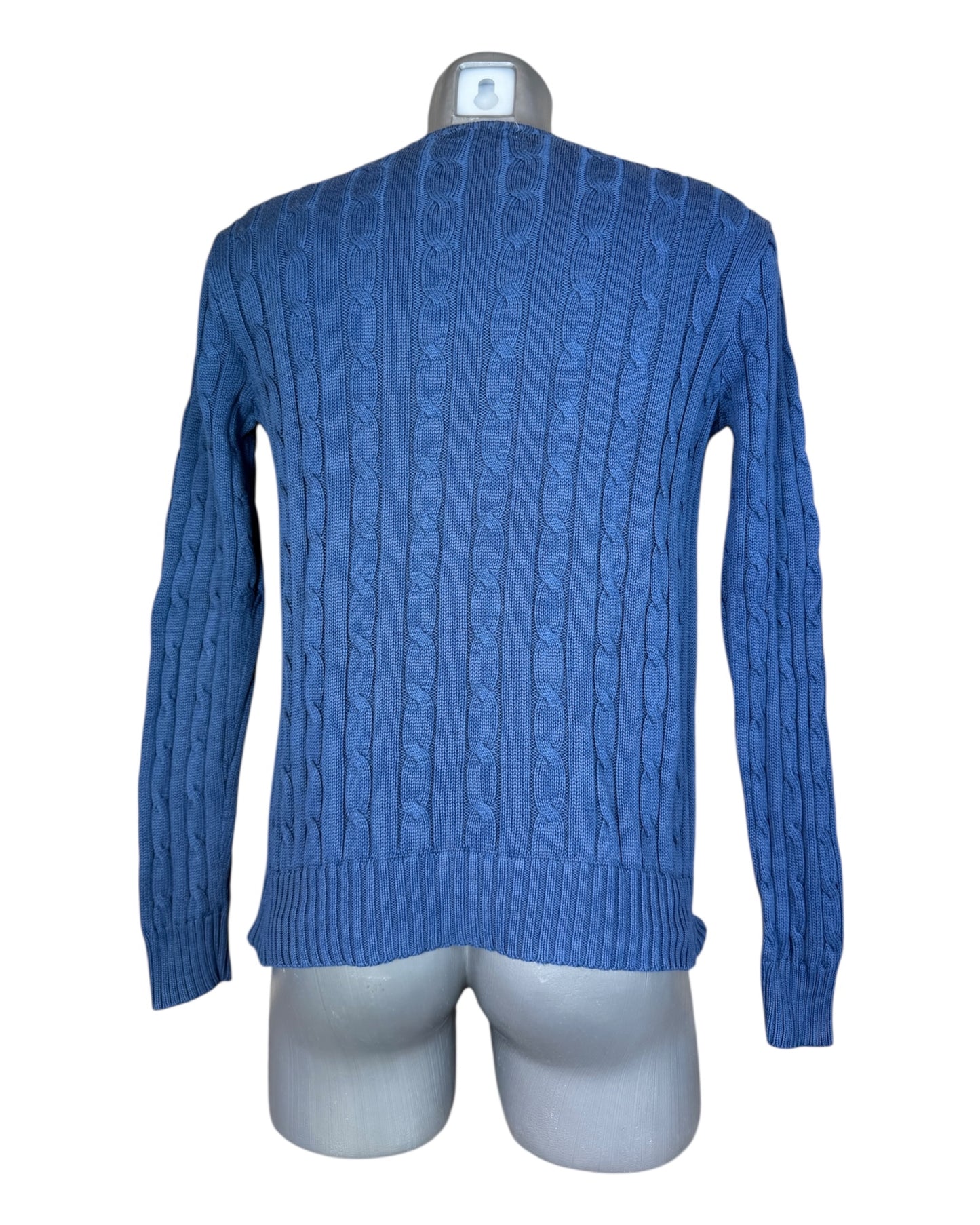 Polo Ralph Lauren Zopfmuster Pullover blau Größe M