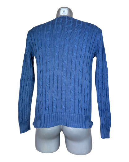 Polo Ralph Lauren Zopfmuster Pullover blau Größe M