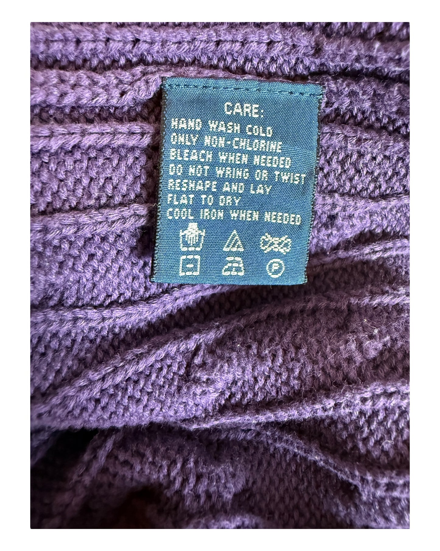 Polo Ralph Lauren Zopfmuster Pullover lila Größe M