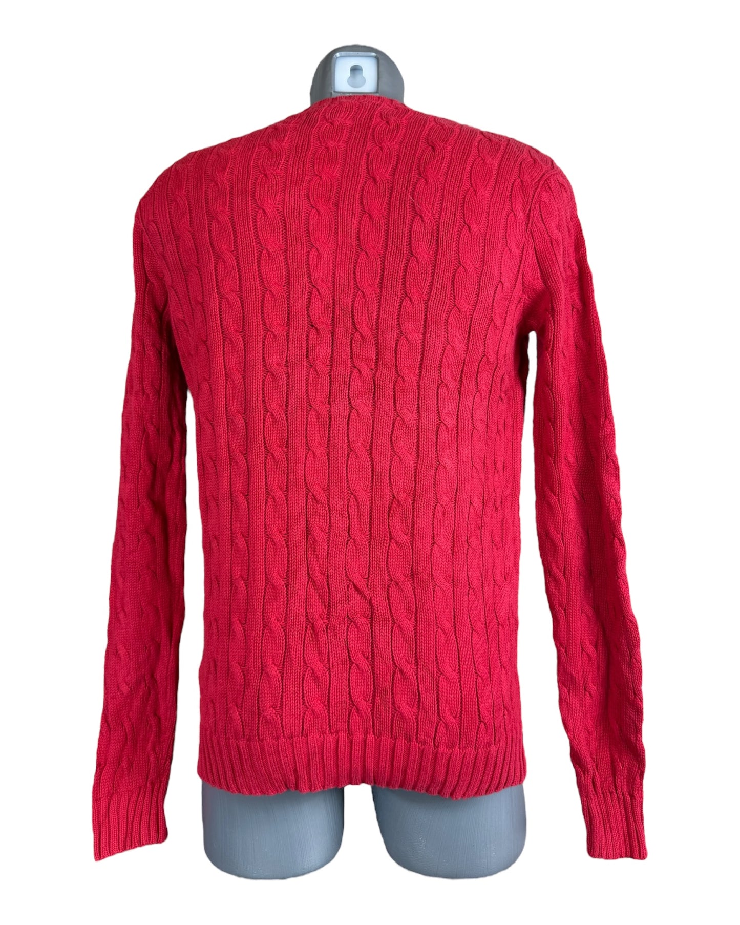 Polo Ralph Lauren Zopfmuster Pullover rot Größe M