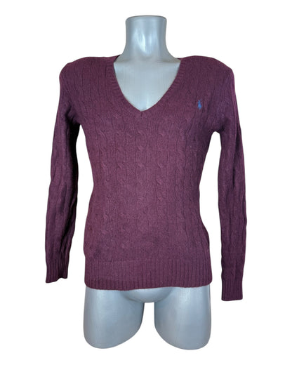 Polo Ralph Lauren Zopfmuster Pullover rot Größe L