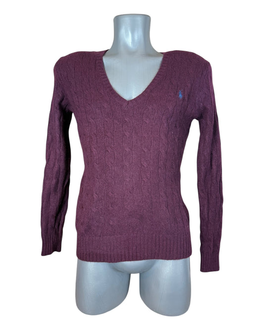 Polo Ralph Lauren Zopfmuster Pullover rot Größe L