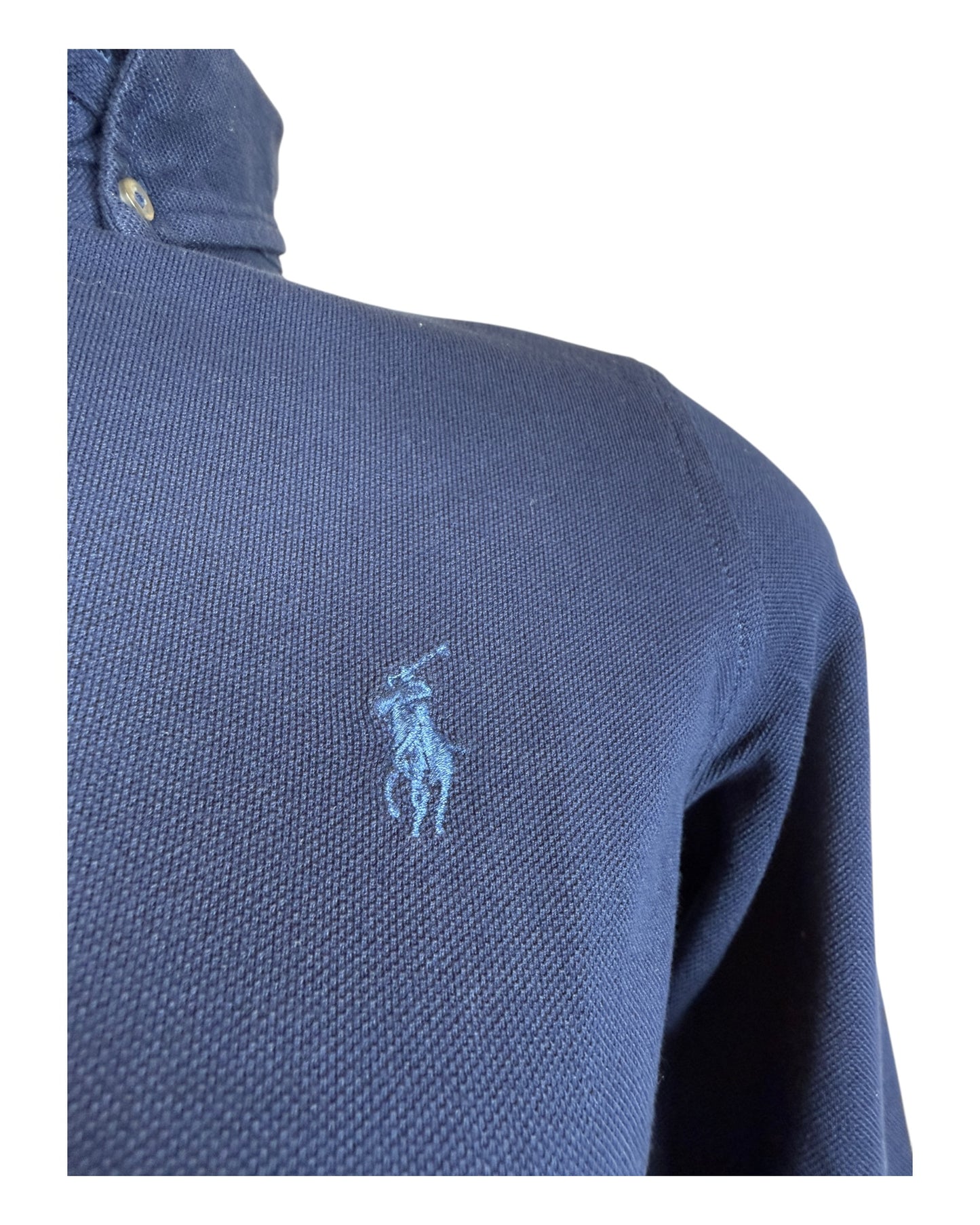 Polo Ralph Lauren Knit Oxfordhemd Bluse marineblau Größe S