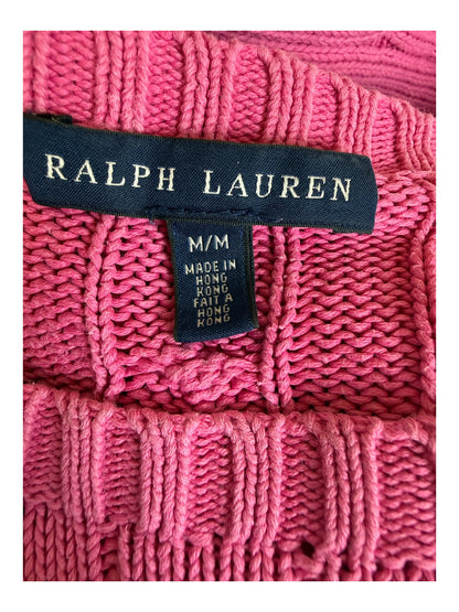 Polo Ralph Lauren Zopfmuster Pullover pink Größe M