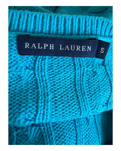 Polo Ralph Lauren Zopfmuster Pullover türkis Größe S