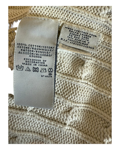Polo Ralph Lauren Zopfmuster Cardigan creme Größe M