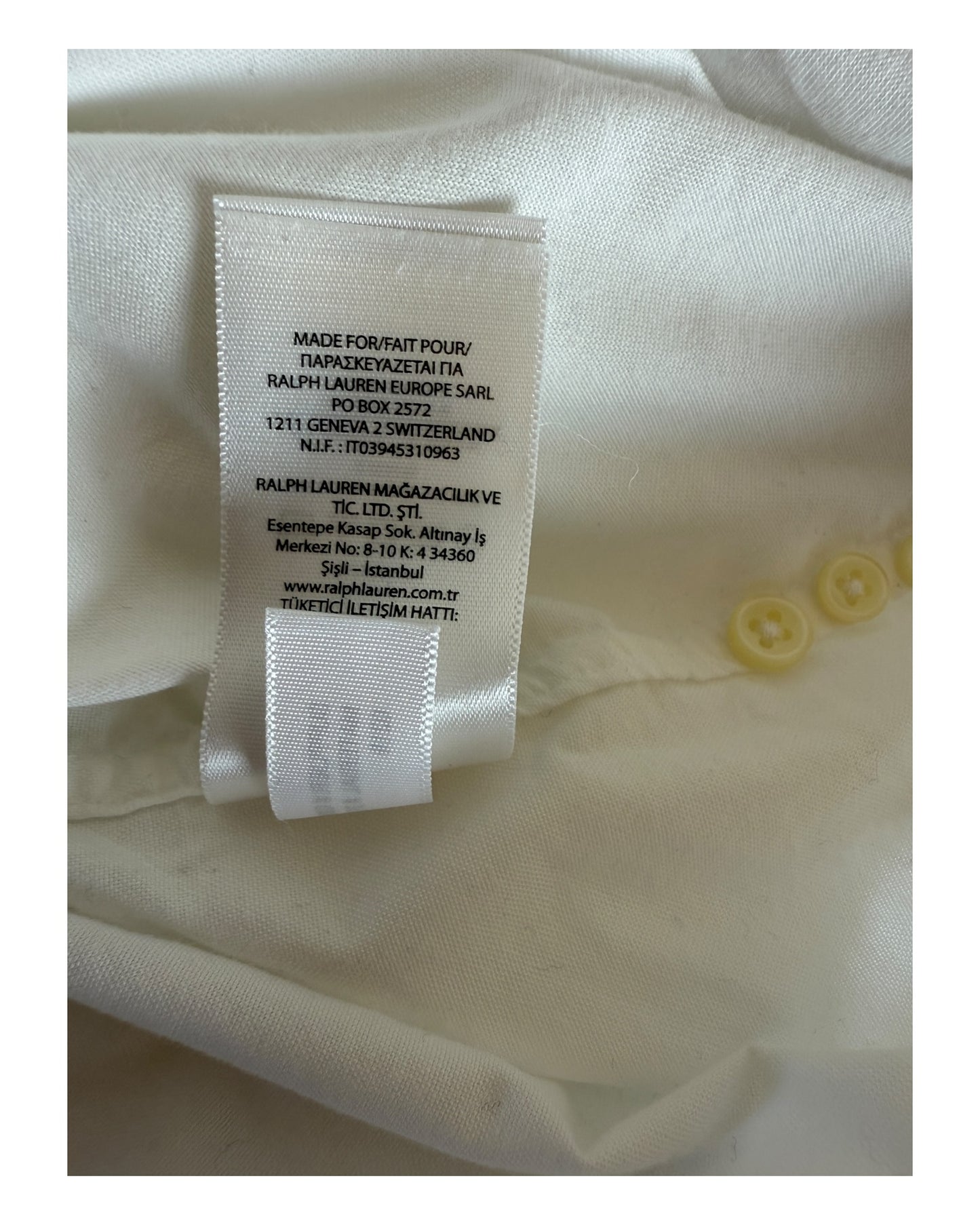 Polo Ralph Lauren Oxford Bluse weiß Größe S
