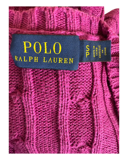 Polo Ralph Lauren Zopfmuster Pullover pink Größe S