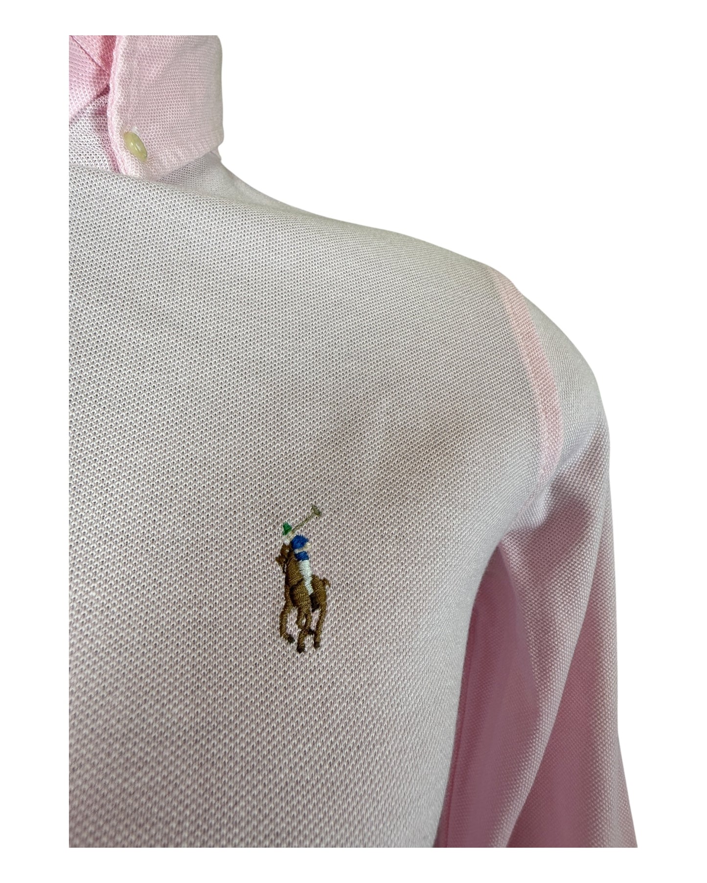 Polo Ralph Lauren Knit Oxford Bluse rosa Größe S