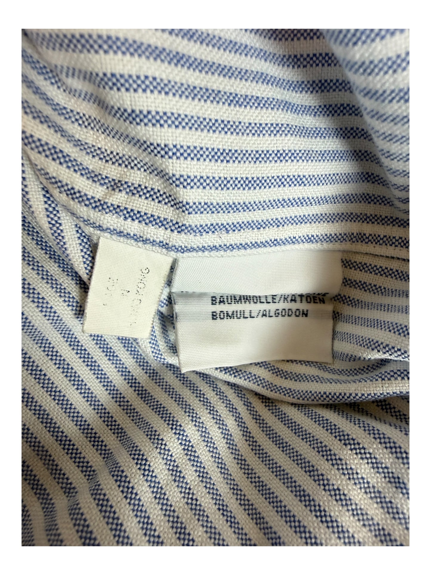 Polo Ralph Lauren Kurzarm Oxfordhemd hellblau weiß gestreift Größe XL