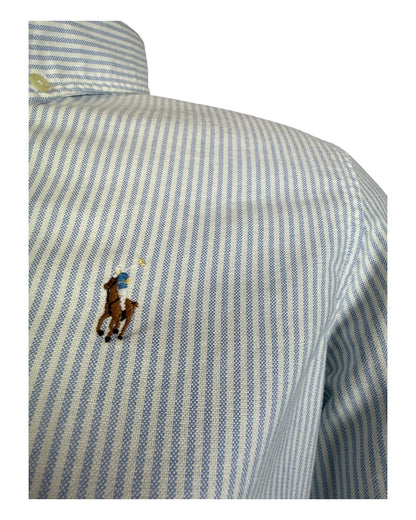 Polo Ralph Lauren Oxford Bluse hellblau weiß gestreift Größe S