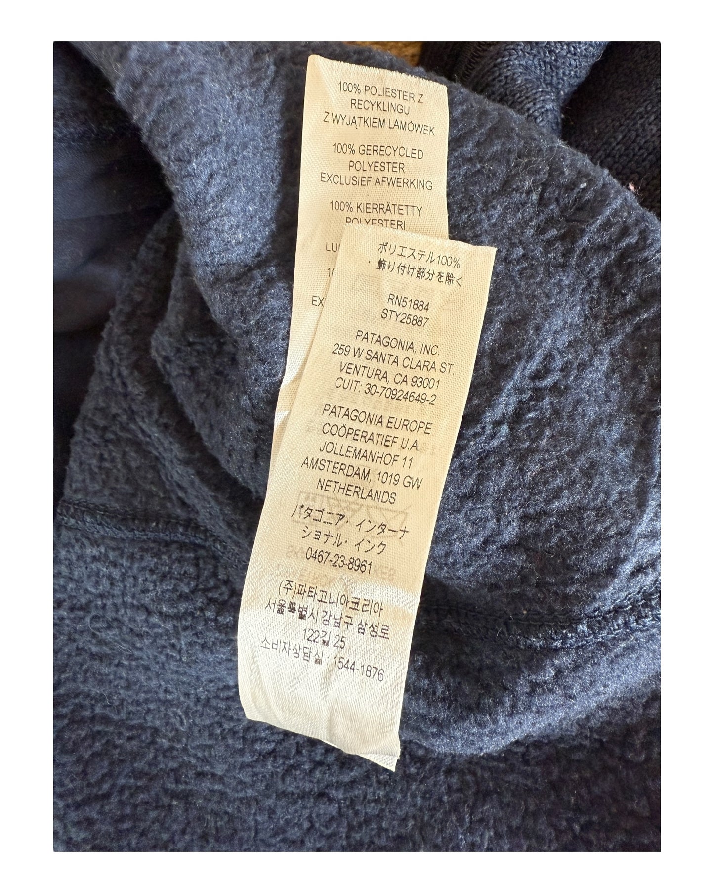 Patagonia Fleece Weste marineblau Größe M