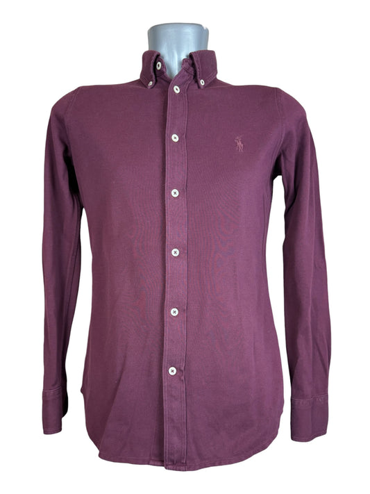 Polo Ralph Lauren Knit Oxford Bluse bordeauxrot Größe M