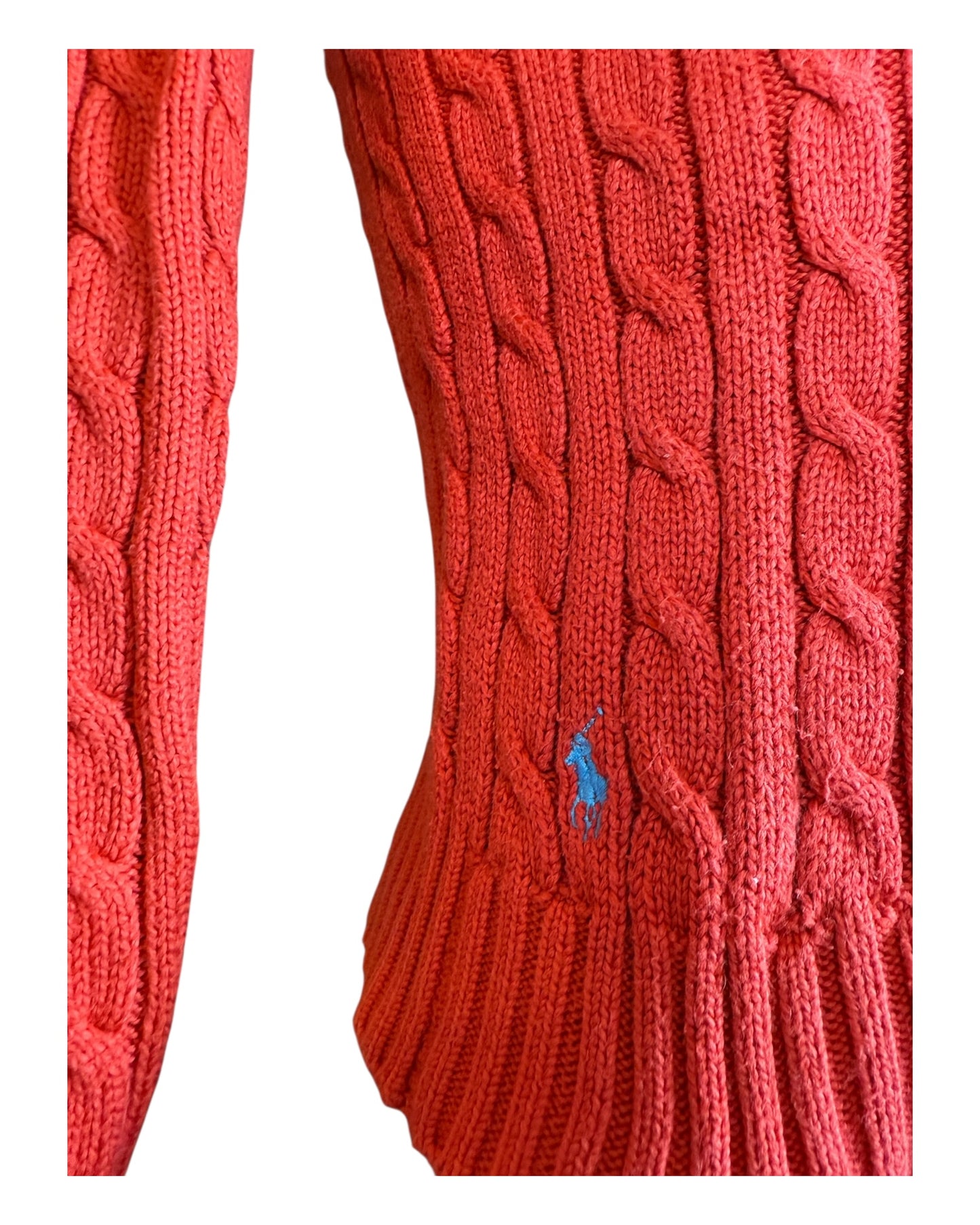 Polo Ralph Lauren Zopfmuster Pullover rot Größe S