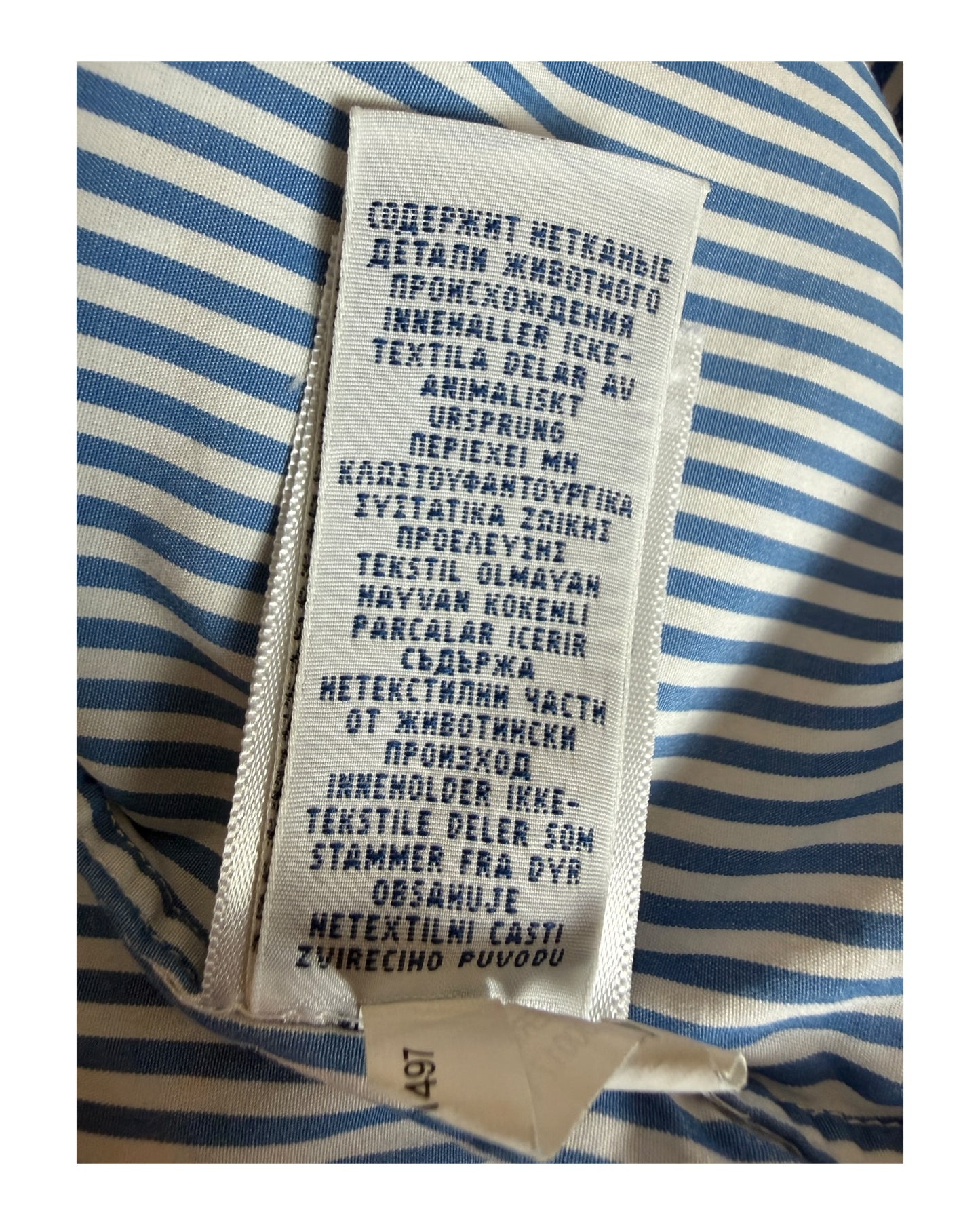 Polo Ralph Lauren Hemd blau weiß gestreift Größe L