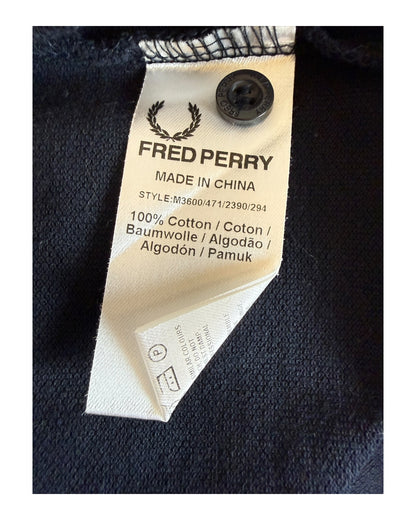 Fred Perry Poloshirt marineblau Größe M