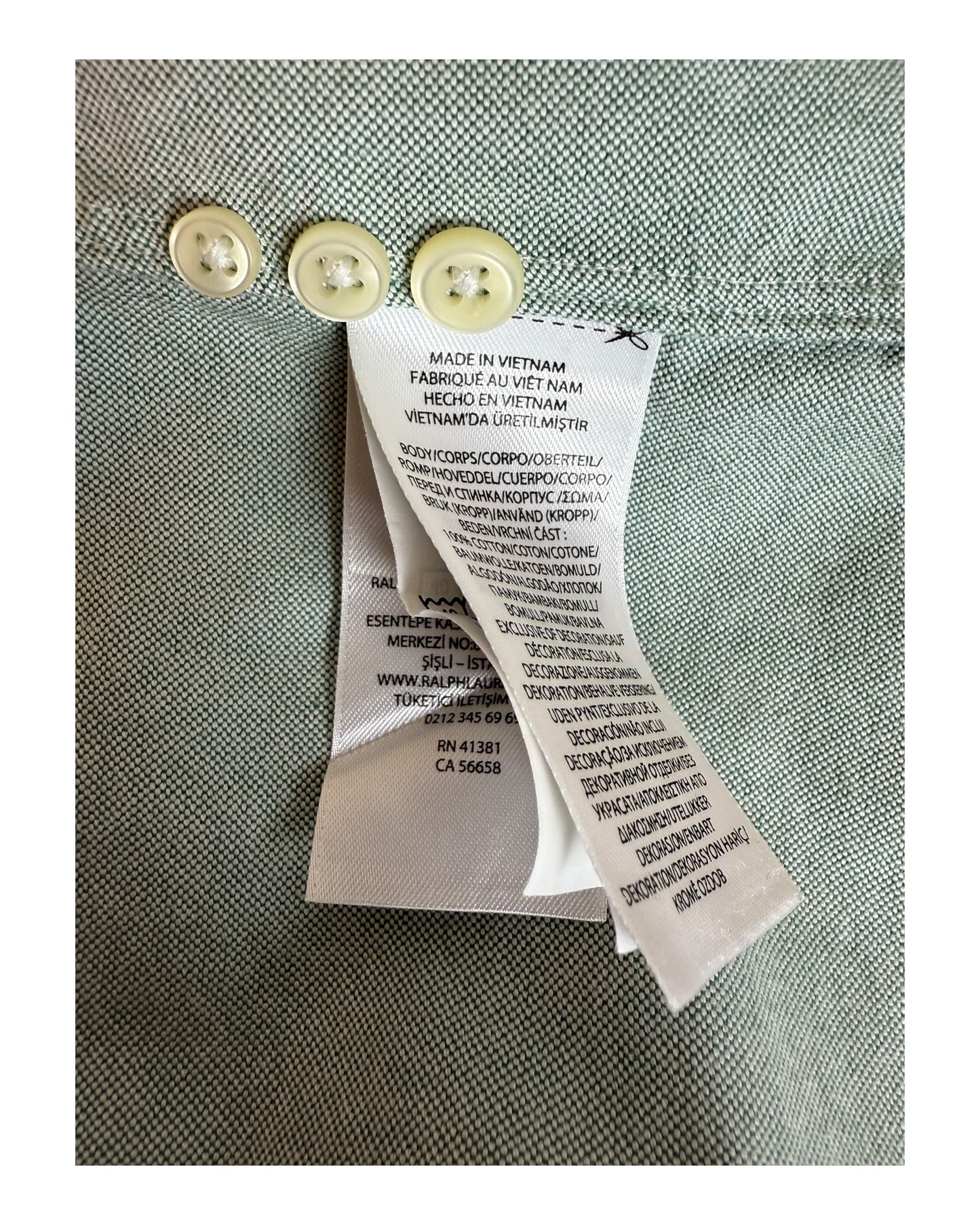 Polo Ralph Lauren Oxfordhemd grün Größe M