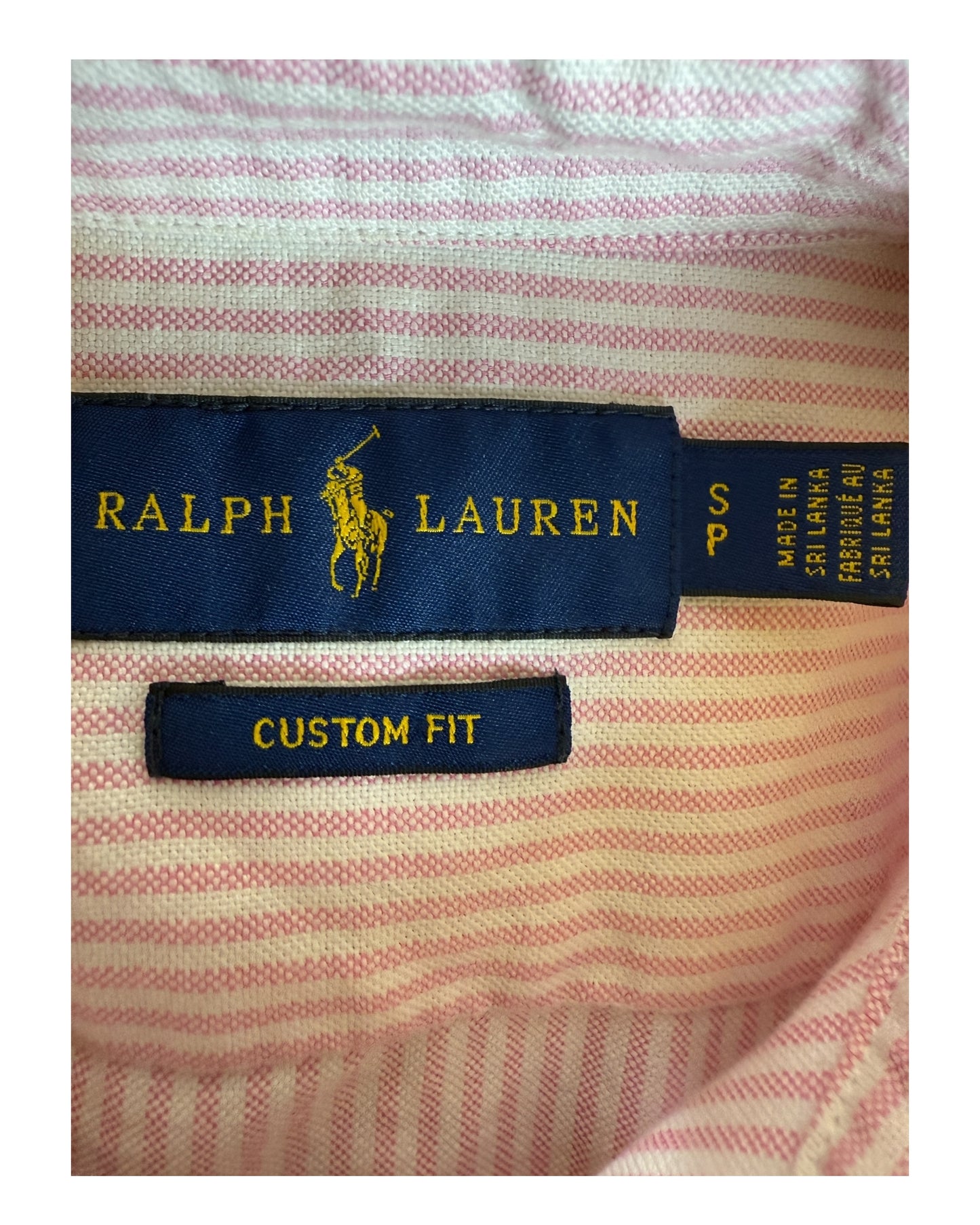 Polo Ralph Lauren Oxford Bluse rosa weiß gestreift Größe S
