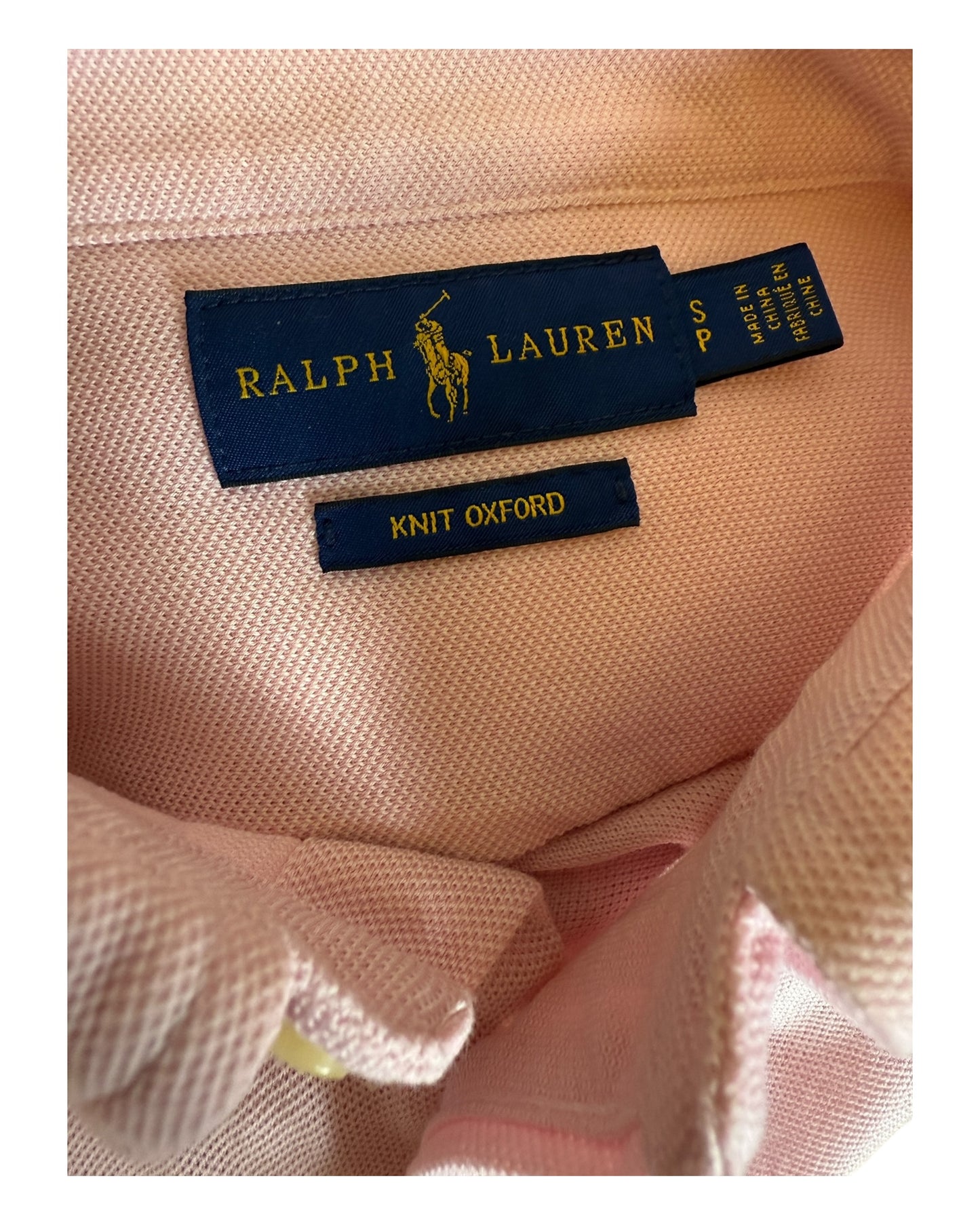 Polo Ralph Lauren Knit Oxfordhemd Bluse rosa Größe S