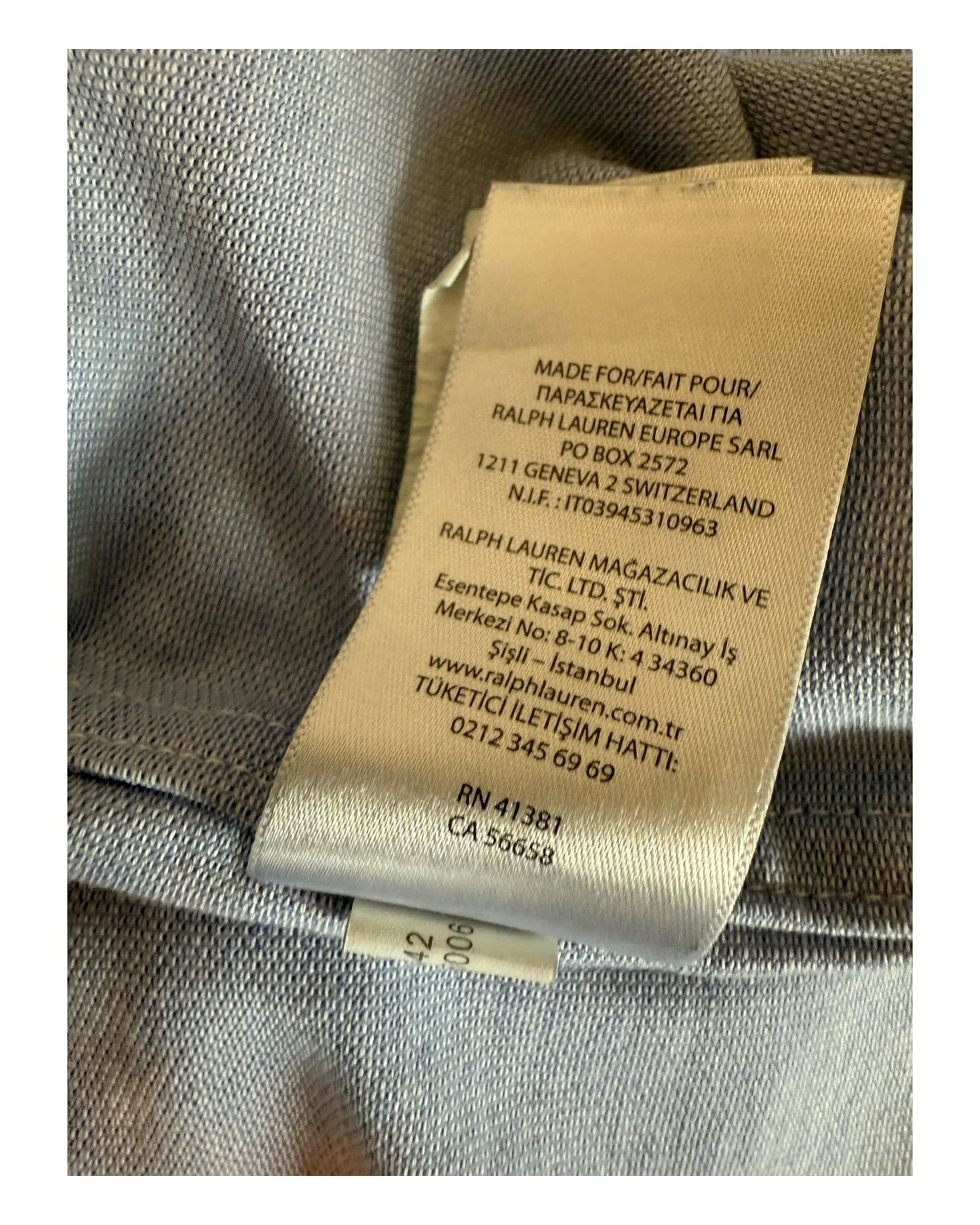 Polo Ralph Lauren Knit Oxfordhemd hellblau Größe L