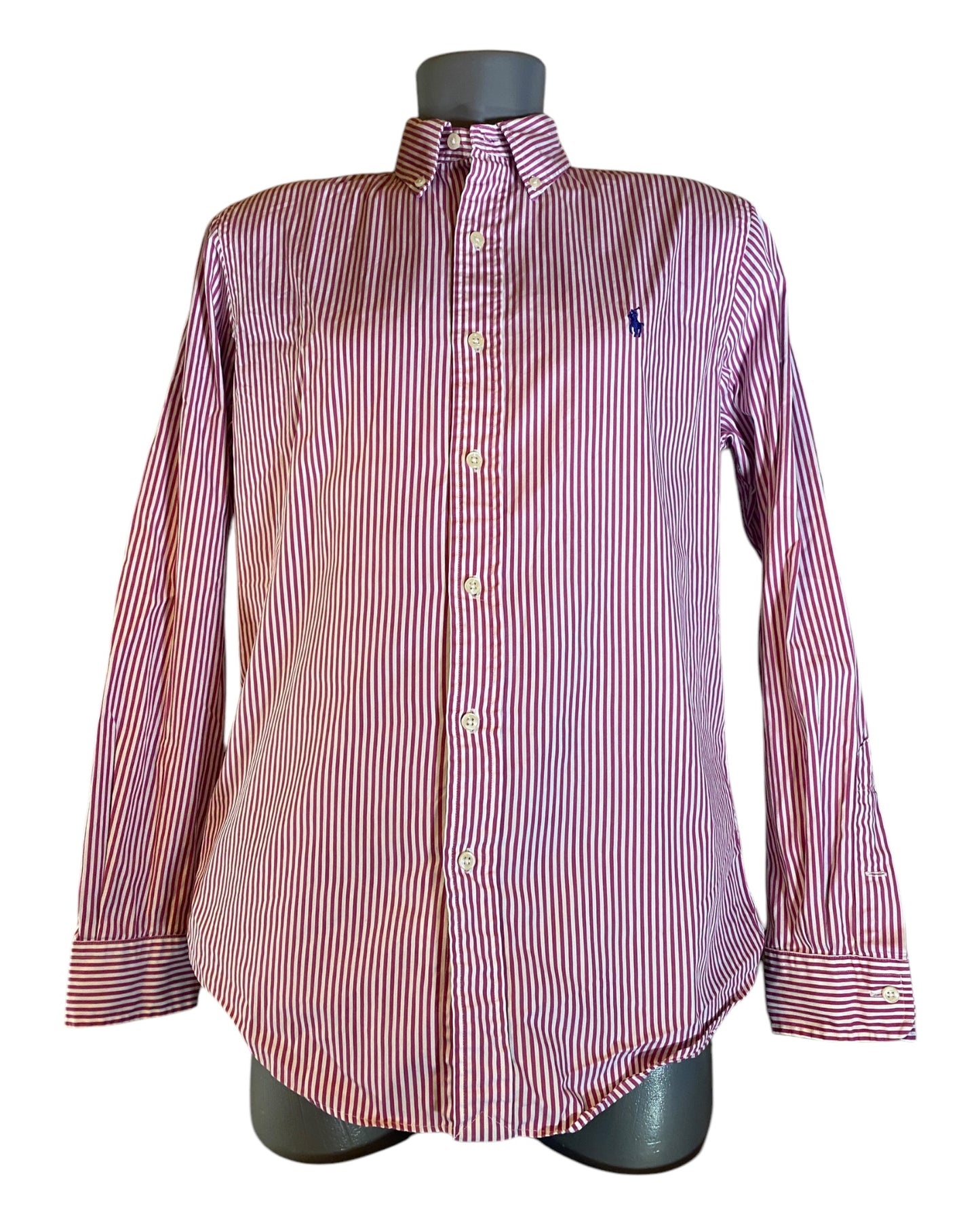 Polo Ralph Lauren Hemd rot weiß gestreift Größe M