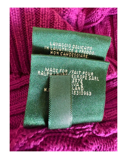 Polo Ralph Lauren Zopfmuster Pullover pink Größe M