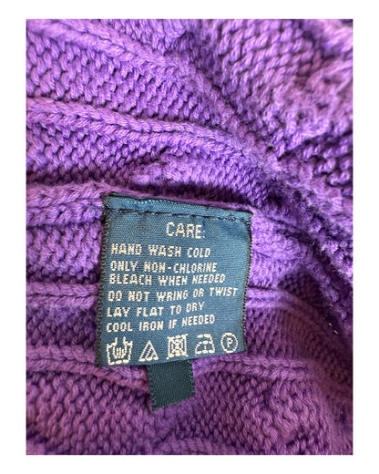 Polo Ralph Lauren Zopfmuster Pullover lila Größe S