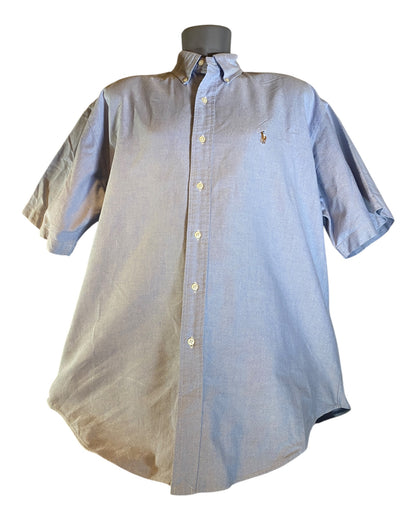 Polo Ralph Lauren Kurzarm Oxfordhemd blau Größe L