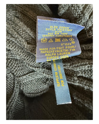 Polo Ralph Lauren Zopfmuster Pullover schwarz Größe S